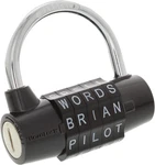 63-MILLIMETER Resettable Choose Your Own Word 5-DIAL Hardened Steel Shackle Comb. Fixed Price $23.83.