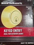 Mountain Security 3501-105 Dead Bolt Polished Brass Keyed Entry One Side New. Fixed Price $8.00.