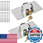 Pomunty 2 Pack Van Door Locks Keyed Alike Heavy Duty Puck W/hasp High Secur. Fixed Price $83.32.