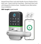 Kucacci Z2 Keypad Smart Door Lock W Handle Fingerprint. Fixed Price $64.88.