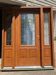 Reeb Therma-tru 68X80X4-9/16" Left-hand Inswing Entry Door W/ 2 Sidelights New. Fixed Price $3699.99.