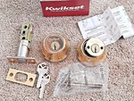 Kwikset Double Cylinder Deadbolt 3 Scal Scs 96650-055 Polished Brass New. Fixed Price $17.99.