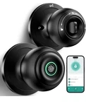 Dinstech Fingerprint Door Lock, Rechargeable Smart Knob, Ink Black Sealed. Fixed Price $29.99.