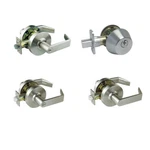 Heavy Duty Satin Chrome Grade 2 Commercial Door Locks Levers Handles Keyed Entry. Fixed Price $467.00.