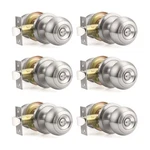 Door Knob Round Handle With Privacy Locking For Home 6 Brushed Nickel. Fixed Price $46.98.