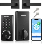 Philips Wifi Smart Door Lock With Handle, Built-in App Remote Control, Keyl. Fixed Price $228.99.