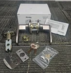 Master Lock SLL0115KA4 Straight Style Lever Keyed Entry Door - Satin Nickel. Fixed Price $34.19.