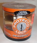 Protecto Lock Gold Tone Brass Deadbolt Double Cylinder Door 2 Identical Keys. Fixed Price $7.99.