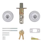 Kwikset 665 Satin Chrome Double Cylinder Deadbolt Smartkey Keyed On Both Sides. Fixed Price $20.00.
