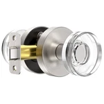 Naubea Satin Nickel Door Knobs Glass Interior Round Passage. Fixed Price $68.41.