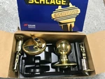 Schlage F359 Orb 605 Interior Trim - Knob With Deadbolt, Bright Brass. Fixed Price $6.99.