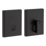 Kwikset Crosstown Deadbolt Lock, Matte Black, Rectangular Exterior Keyed Fron.... Fixed Price $70.14.