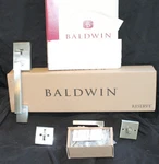 Baldwin SC.LAJXSQU.R.CSR.150 Jolla Satin Nickel Entry Handleset Square Lever. Fixed Price $300.00.