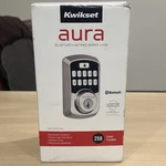Kwikset Aura Bluetooth Keypad Smart Lock Satin Nickel Deadbolt W/ App Control. Fixed Price $49.99.