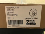 12 Kwikset Smt Rcal Rcs Single Cylinder Deadbolt Antique Brass 96600-574. Fixed Price $210.00.