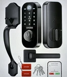 Okibb Smart Front Door Lock Set, Wifi, Keyless Entry Deadbolt, App, Keypad, Rfid. Fixed Price $84.95.