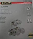 Defiant Hartford Satin Nickel Single Cylinder Keyed Entry Project Pack New. Fixed Price $37.00.