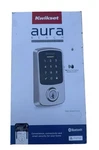 Kwikset Aura Reach Smart Lock Deadbolt Satin Nickel-keyless Entry. Fixed Price $98.00.