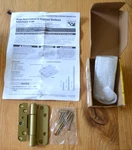 Andersen Patio Door Right Hand Hinge With Screws - Brassy Gold/zinc P/n 2578943. Fixed Price $49.95.
