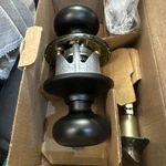 Schlage F-series Plymouth Matte Black Entry Knobs Right Or Left Handed. Fixed Price $16.00.