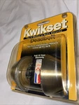 Vintage Kwikset Double Deadbolt Ansi Grade 2 Brass Gold 635 Cyl 609. Fixed Price $29.99.
