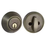 (lot Of 2) Defiant Single Cylinder Antique Brass Deadbolt 1008 974 337. Fixed Price $24.99.
