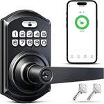 Smart Keypad Door Lock App Control Keyless Entry Matte Black TE019 Teeho Handle. Fixed Price $154.99.