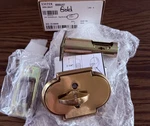 Emtek 8566US7 # Single Sided Deadbolt French Antique Brass Finish New Box. Fixed Price $43.67.