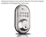 Orangelion Keyless Entry Deadbolt Door Lock, Smart Electronic Keypad Auto Nickel. Fixed Price $44.88.