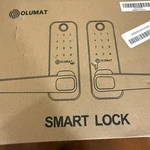 Olumat Smart Door Lock With Handle Keyless Entry + Wifi Gateway Sensor Black. Fixed Price $53.95.
