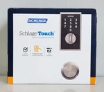 Schlage Keypad Keyless Touchscreen Deadbolt Bowery Knob Satin Nickel, New. Fixed Price $89.95.