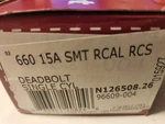 Kwikset Deadbolt Single Cylinder 96609-004 15A Smt Rcal Rcs. Fixed Price $24.99.