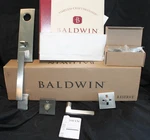 Baldwin SC.SEAXSQU.R.CSR.150 Seattle Satin Nickel Entry Handleset Square Lever. Fixed Price $300.00.