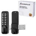 Annfuz Mechanical Keyless Door Lock With Handle Keypad Front Lever Set,blk. Fixed Price $43.20.