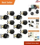 Premium Keyed Alike Black Door Lock And Deadbolt Set - 6 Pack For Efficiency. Fixed Price $156.39.
