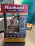 Kwikset Satin Nickel Single Cylinder Deadbolt Smartkey Microban. Fixed Price $14.50.