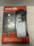 Simplicikey Electronic Deadbolt With Remote Keyfob, Keys And Keyless Entry.. Fixed Price $57.84.