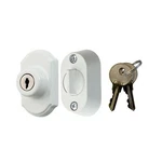Ideal Security Keyed Deadbolt For Storm And Screen Doors, White. Fixed Price $33.60.