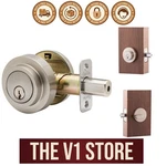 Durable Contemporary Deadbolt Satin Finish, Solid Brass & Auto-lock Security. Fixed Price $25.59.