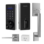 Bluetooth Touchscreen Smart Deadbolt With Wi-fi Bridge Door Handleset-satin. Fixed Price $201.59.