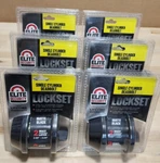 Elite Security Single Cylinder Deadbolts 2 Way Adj. Latch Keys Matte Black (6). Fixed Price $55.55.
