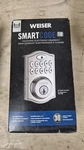 Weiser Smart Code 10 Touchpad Electronic Deadbolt Satin Nickel - Open Box. Fixed Price $60.89.