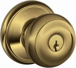 Schlage Georgian Knob Keyed Entry Lock, F51A. Fixed Price $22.99.