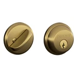 Schlage B60609 Single Cylinder Keyed Entry Grade 1 Deadbolt - Brass. Fixed Price $29.20.