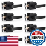 Probrico 8 Pack Matte Black Passage Levers For Hall And Closet Square Heavy. Fixed Price $161.36.