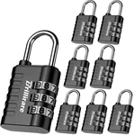 8 Pack Combination 3-DIGIT Waterproof Keyless Padlock, Zinc Alloy Outdoor. Fixed Price $15.08.