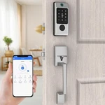 Front Door Lock Sets, Miuedo Keyless Entry With Wifi-sets Chrome. Fixed Price $84.99.