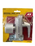 Ace Universal Knob Latch Aluminum Finish Door Hardware For 1-1/2" To 3" Spacing. Fixed Price $25.95.