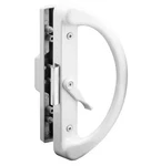 White Sliding Patio Door Handle Set Non Keyed Reversible Installation Included. Fixed Price $33.00.