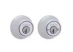 Kwikset 665 Satin Chrome Double Cylinder Deadbolt Featuring Missing Parts. Fixed Price $15.00.